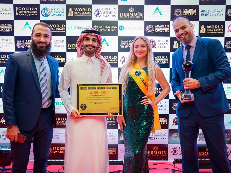 Award-winning restaurant team celebrating recognition in Saudi Arabia
